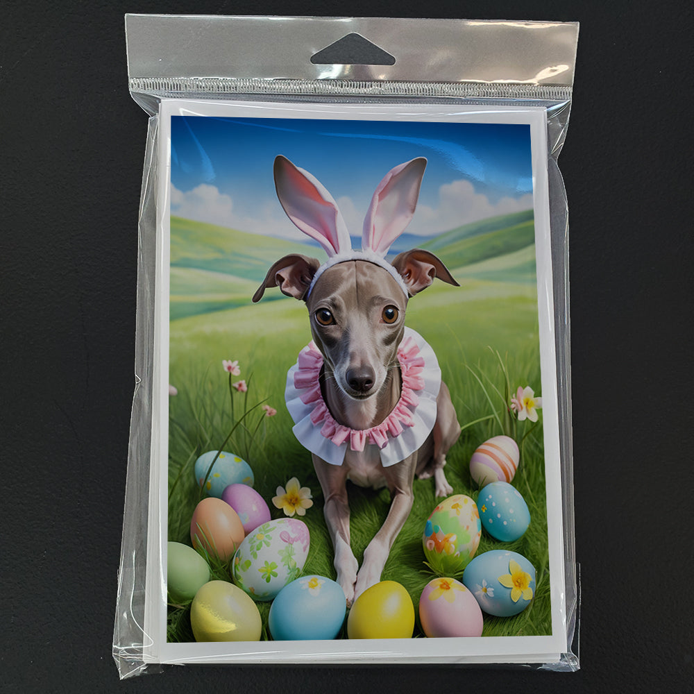 Italian Greyhound Easter Egg Hunt Greeting Cards Pack of 8