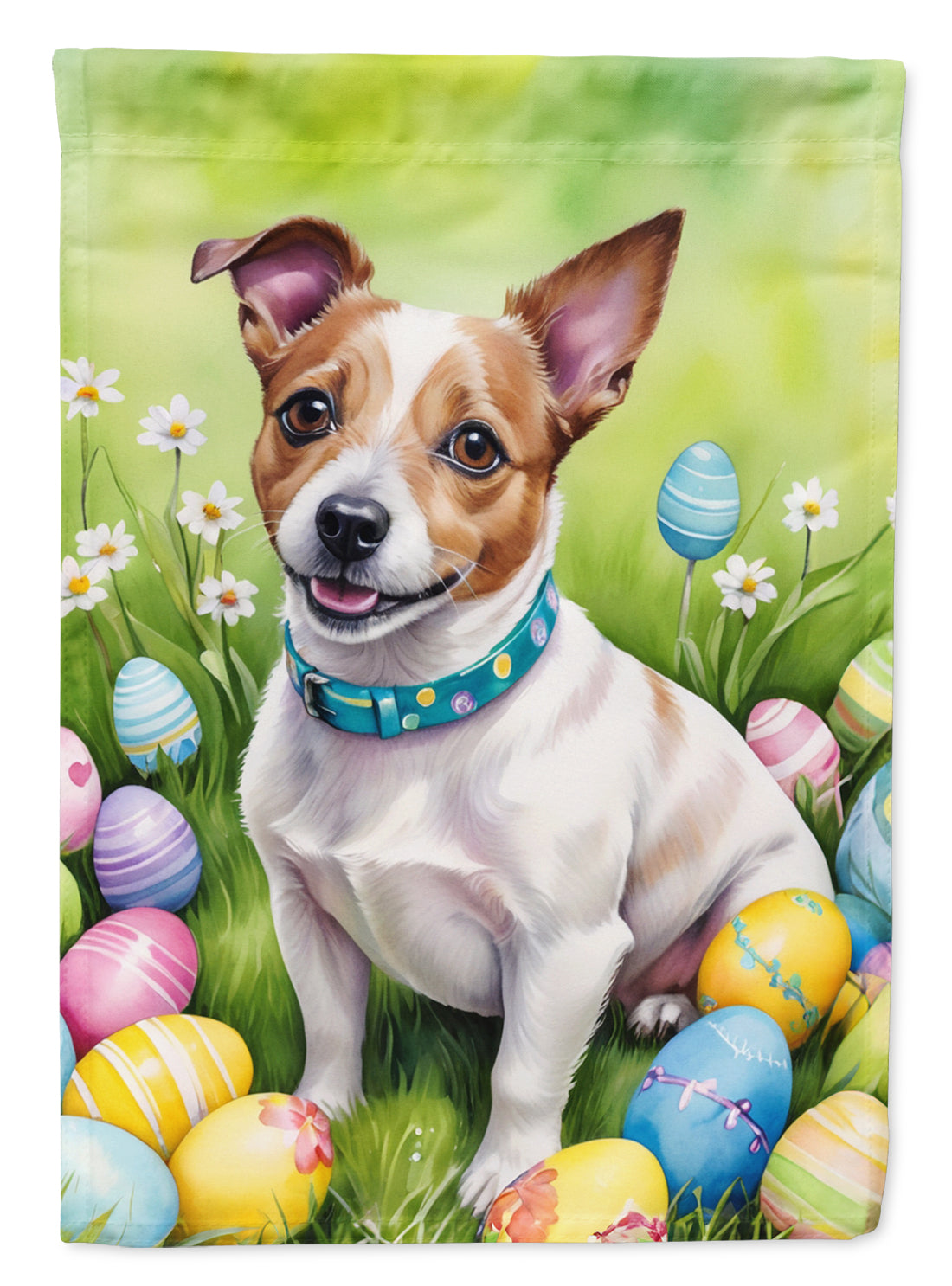 Buy this Jack Russell Terrier Easter Egg Hunt Garden Flag