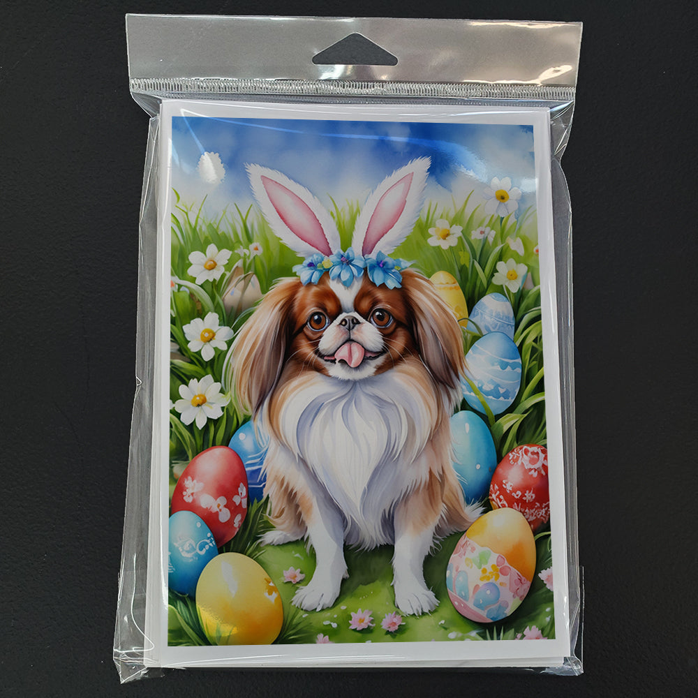 Japanese Chin Easter Egg Hunt Greeting Cards Pack of 8