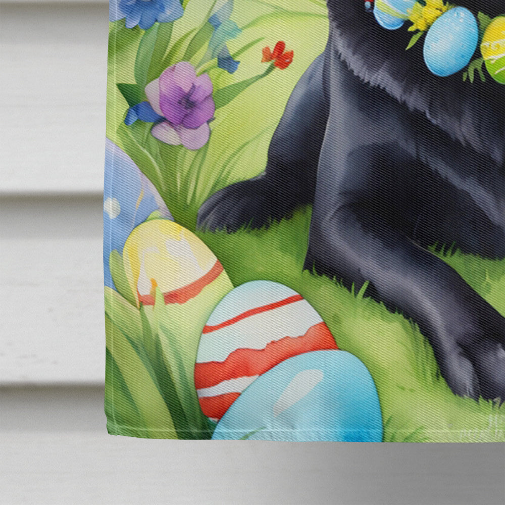 Black Labrador Retriever Easter Egg Hunt House Flag
