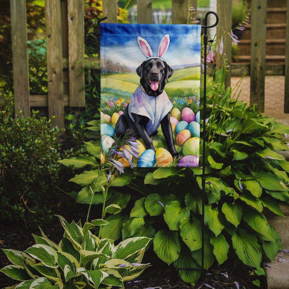 Black Labrador Retriever Easter Egg Hunt Garden Flag