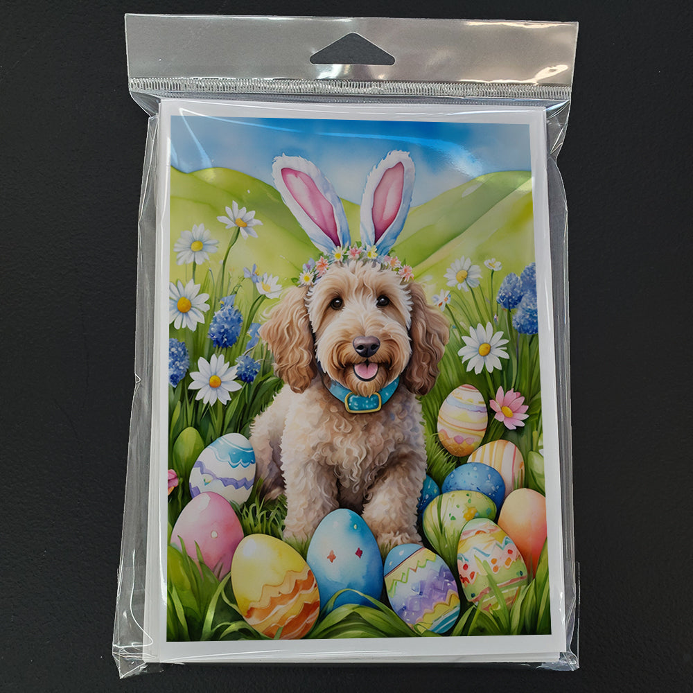 Labradoodle Easter Egg Hunt Greeting Cards Pack of 8