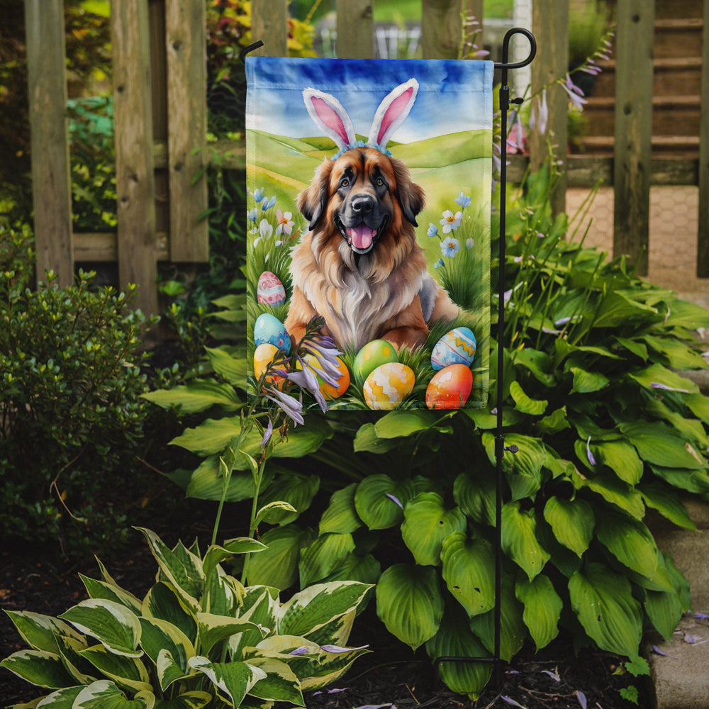 Leonberger Easter Egg Hunt Garden Flag