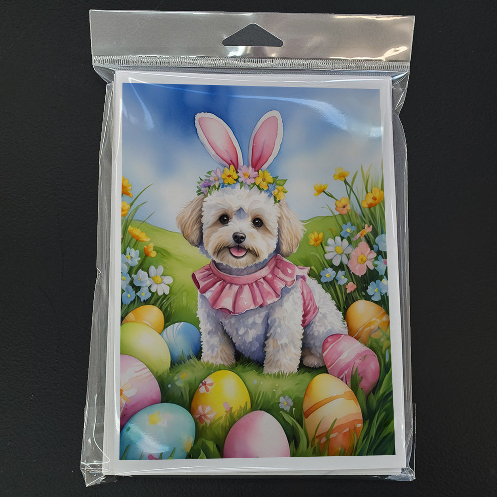 Maltipoo Easter Egg Hunt Greeting Cards Pack of 8