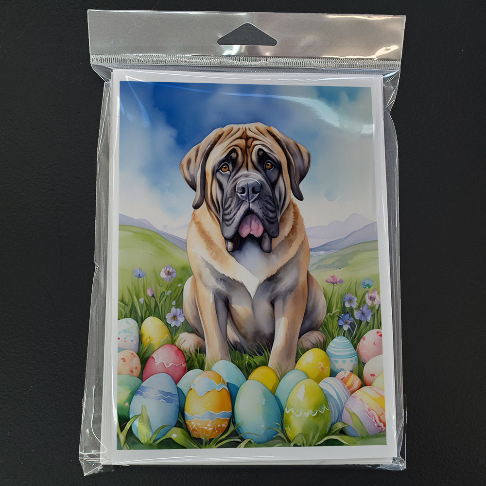 Mastiff Easter Egg Hunt Greeting Cards Pack of 8