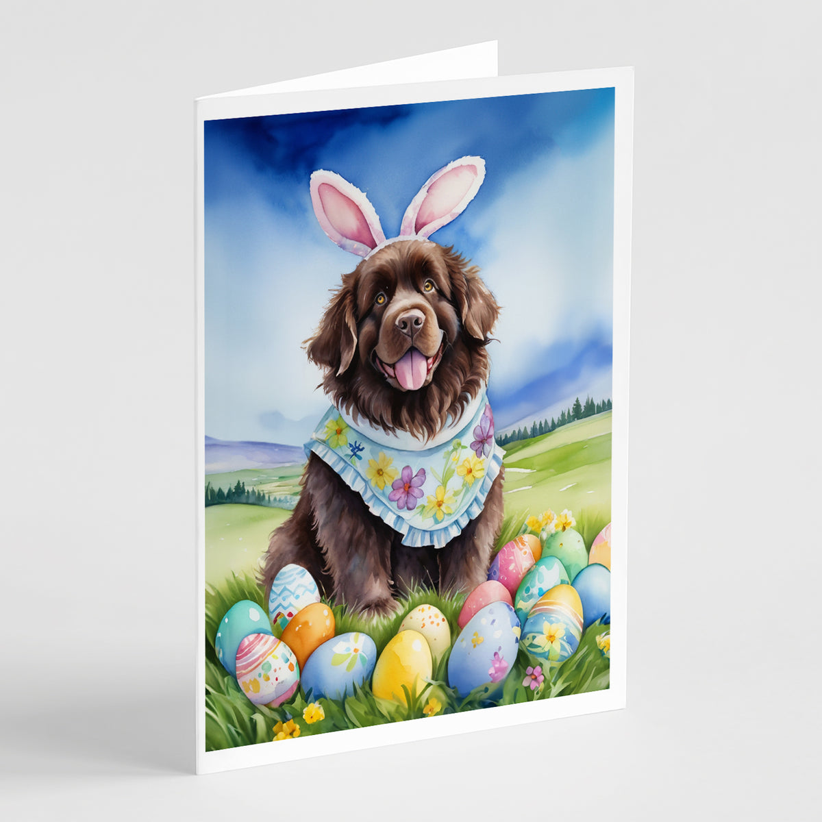 Buy this Newfoundland Easter Egg Hunt Greeting Cards Pack of 8