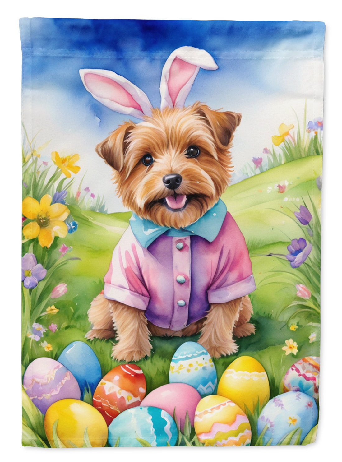 Buy this Norfolk Terrier Easter Egg Hunt House Flag