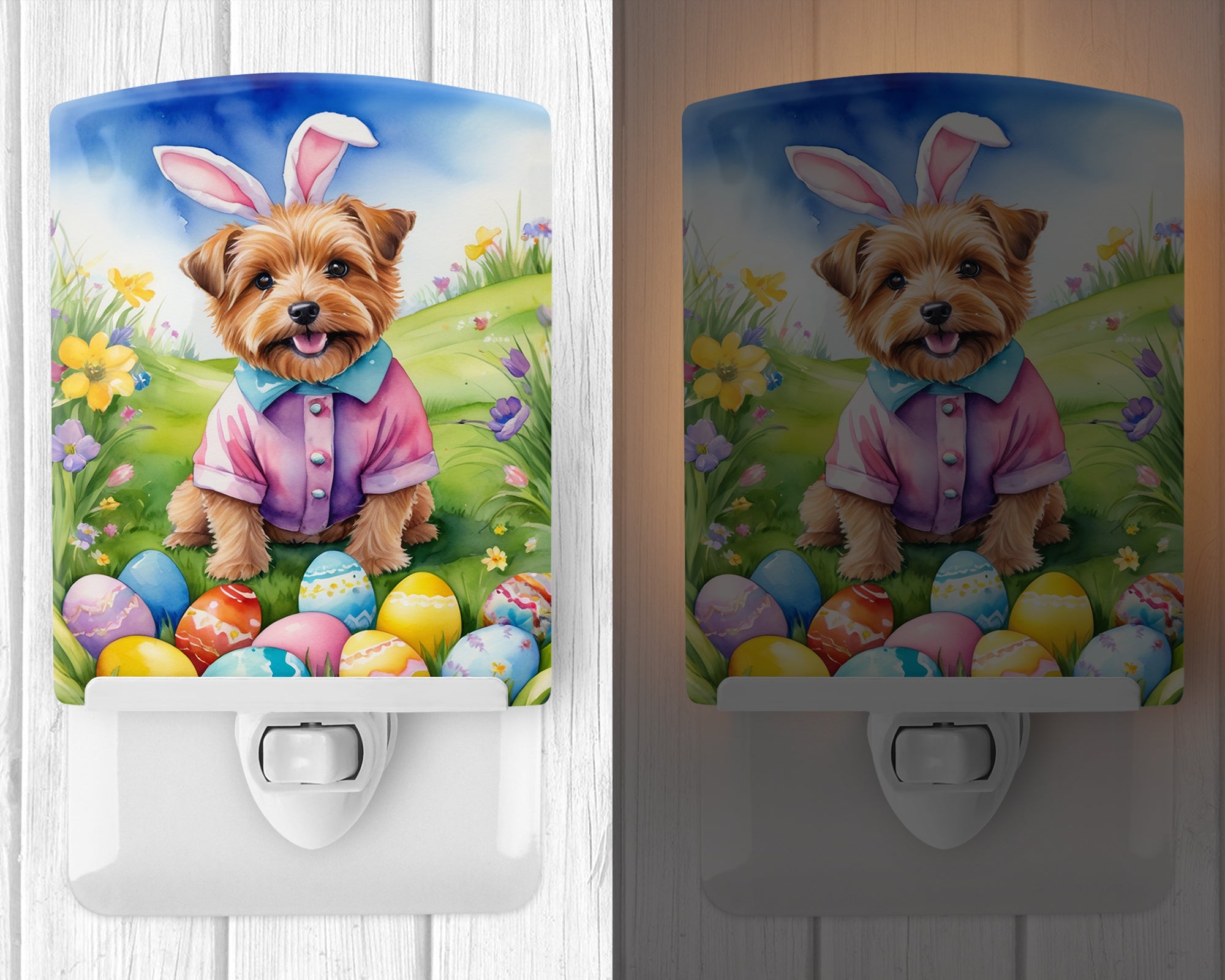Buy this Norfolk Terrier Easter Egg Hunt Ceramic Night Light