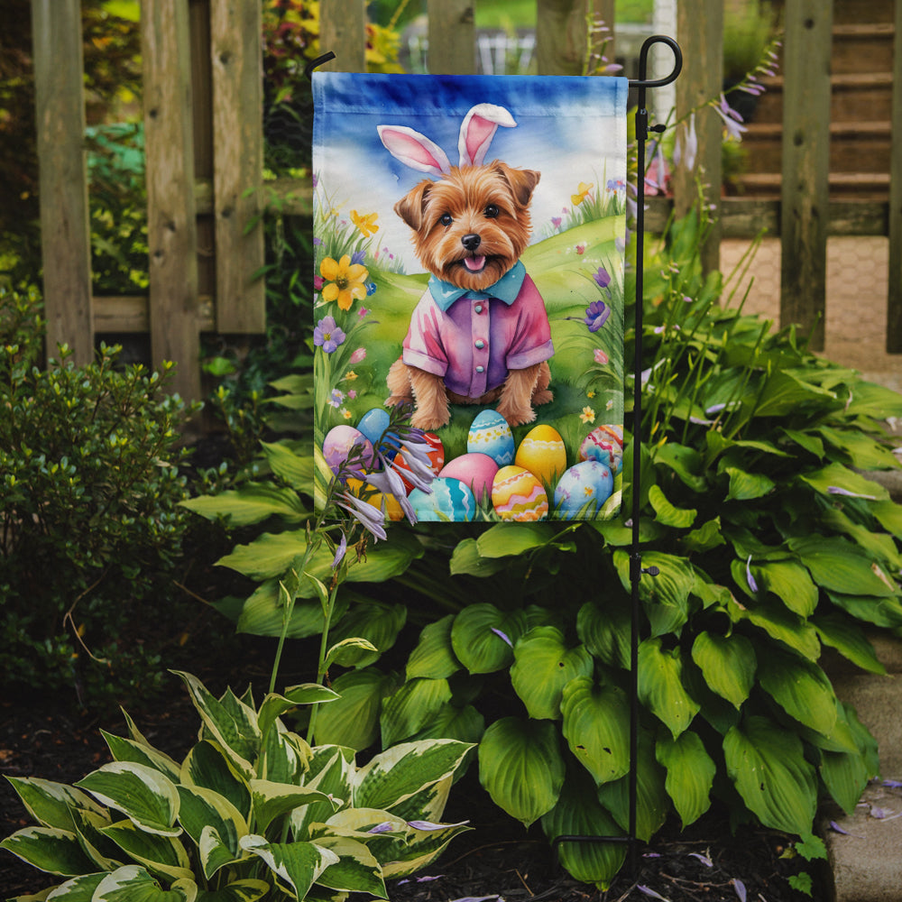 Norfolk Terrier Easter Egg Hunt Garden Flag