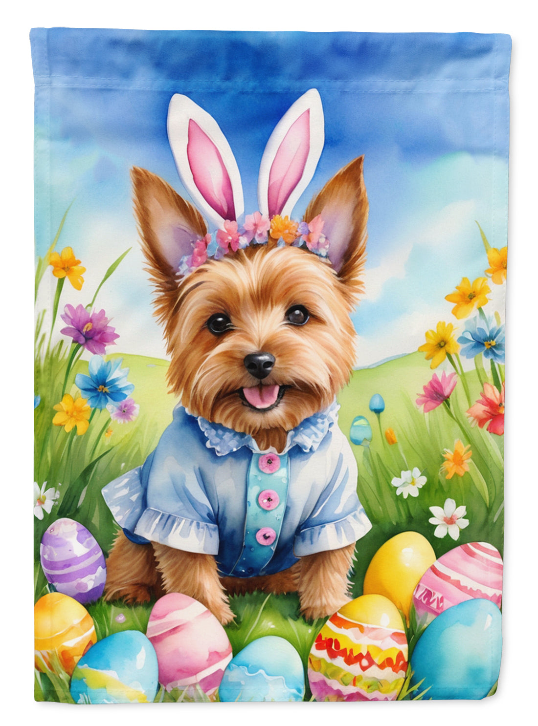 Buy this Norwich Terrier Easter Egg Hunt Garden Flag