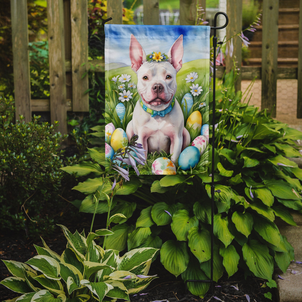Pit Bull Terrier Easter Egg Hunt Garden Flag