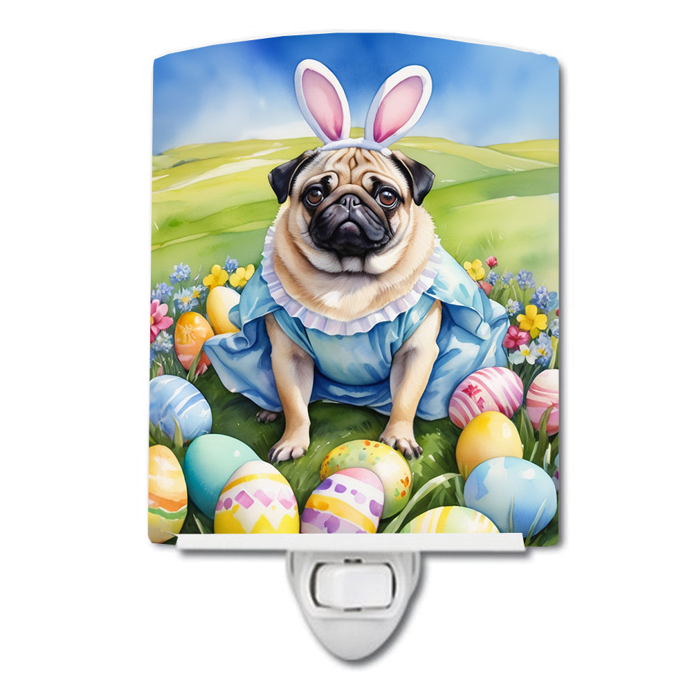 Buy this Pug Easter Egg Hunt Ceramic Night Light