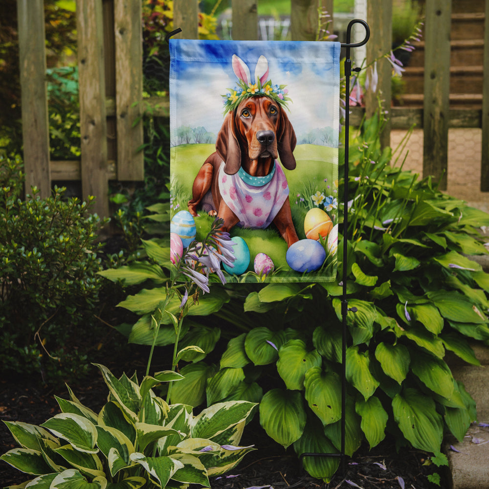Caroline's Treasures Redbone Coonhound Easter Garden Flag - Easter Egg Hunt - Dog-Themed Spring Yard Decor