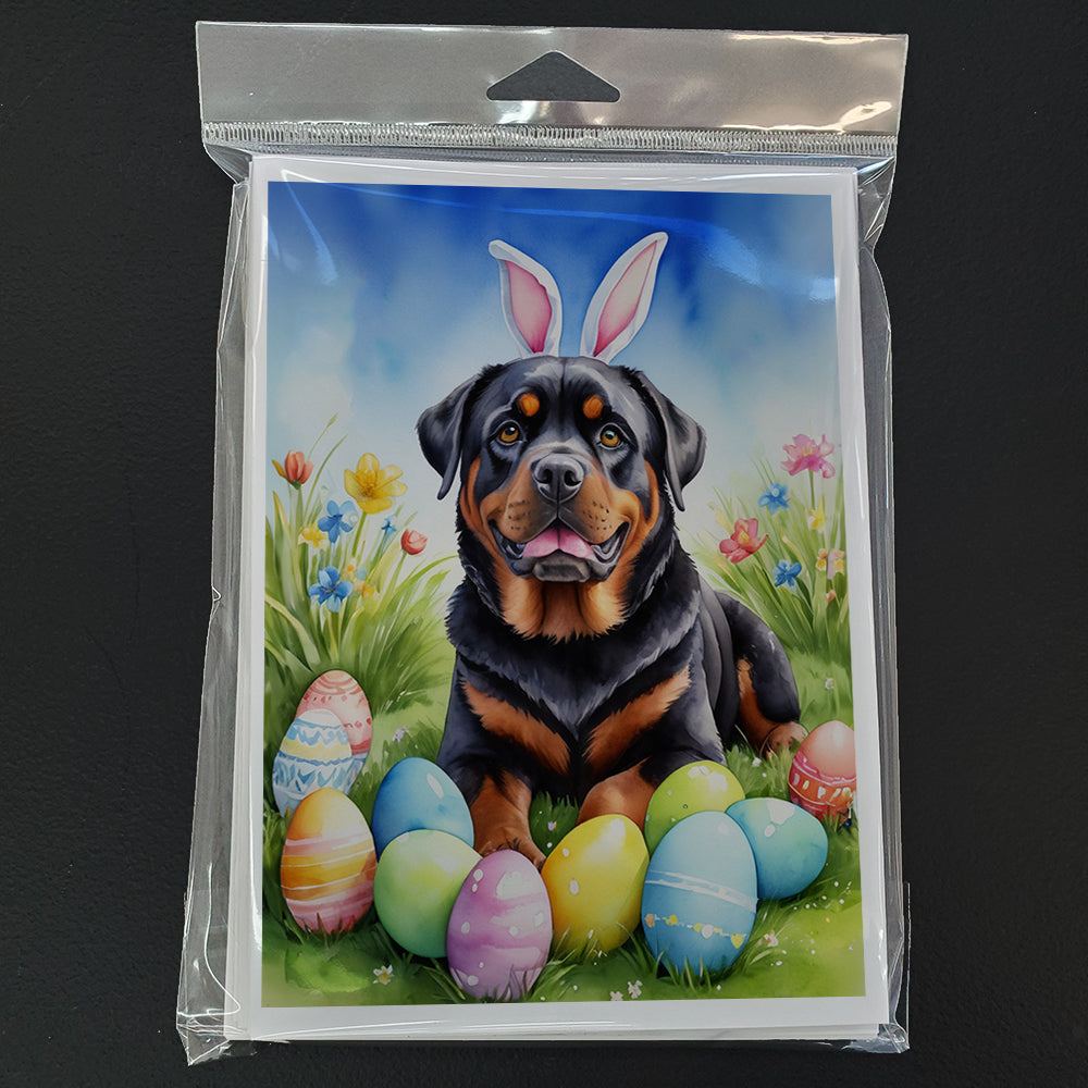 Rottweiler Easter Egg Hunt Greeting Cards Pack of 8