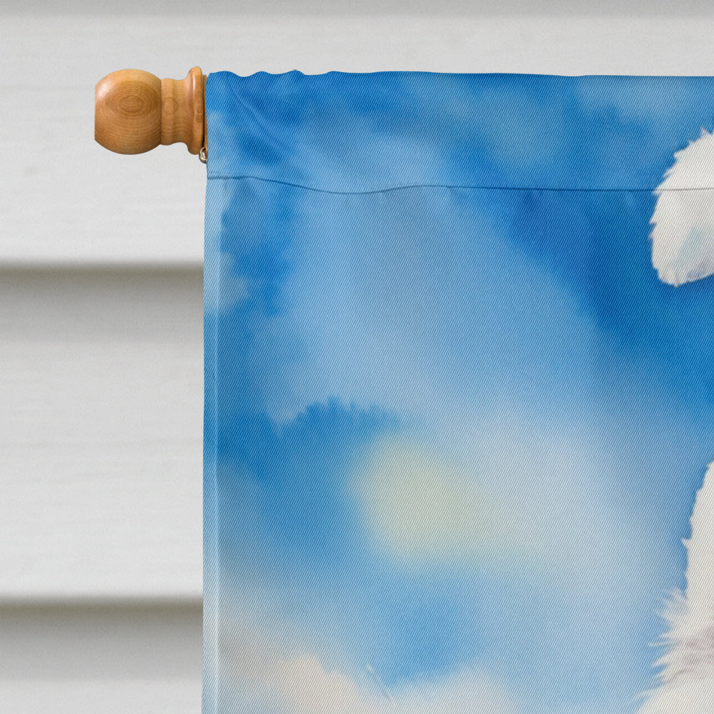 Samoyed Easter Egg Hunt House Flag