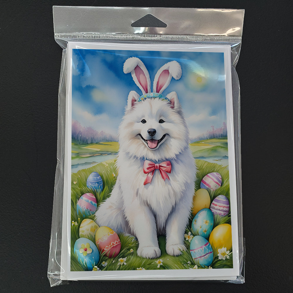 Samoyed Easter Egg Hunt Greeting Cards Pack of 8