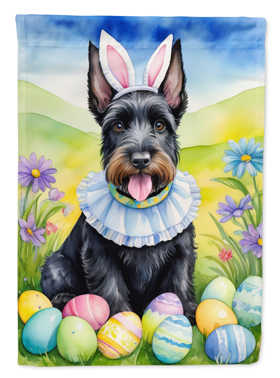 Buy this Scottish Terrier Easter Egg Hunt House Flag