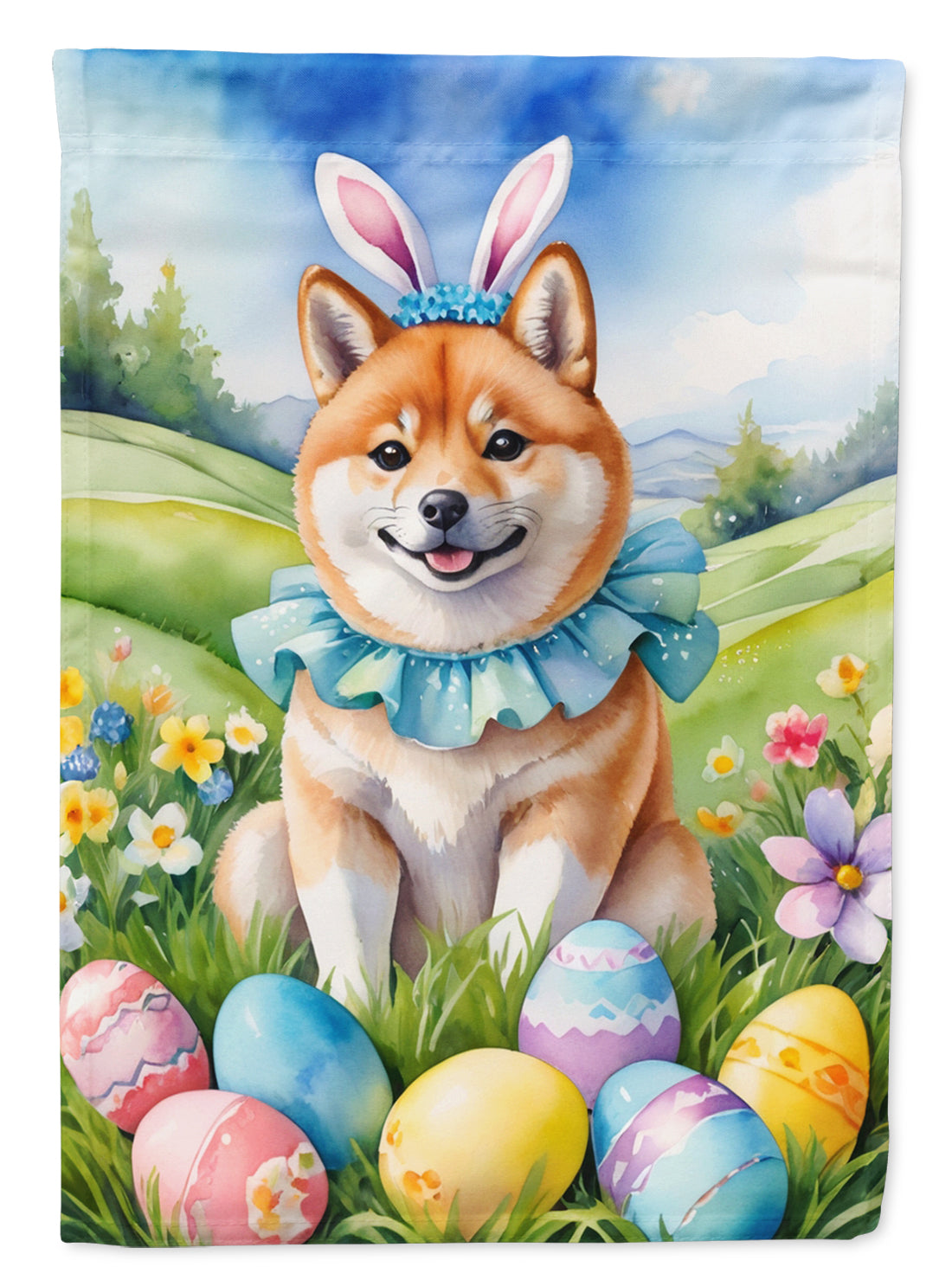 Buy this Shiba Inu Easter Egg Hunt House Flag