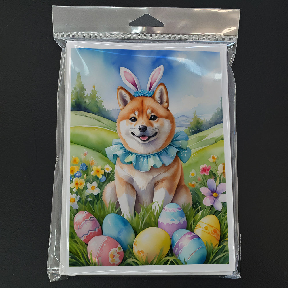 Shiba Inu Easter Egg Hunt Greeting Cards Pack of 8