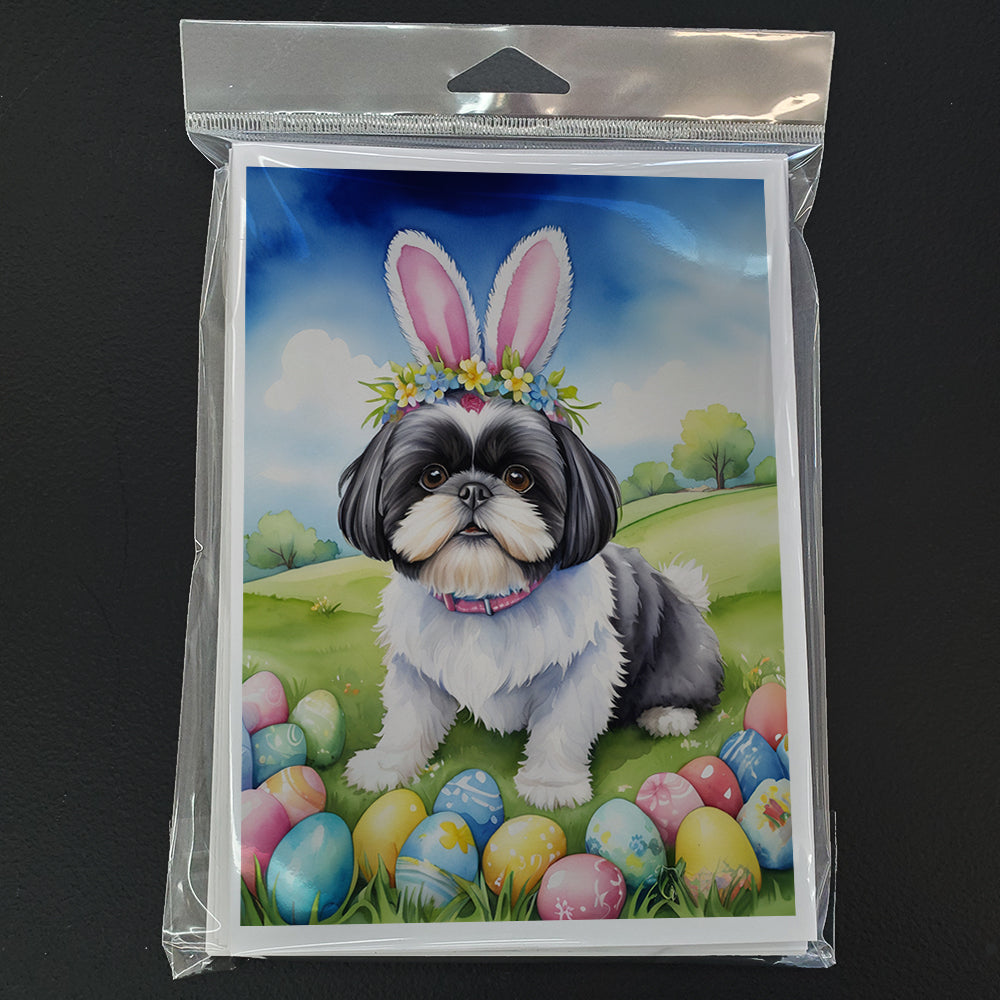 Shih Tzu Easter Egg Hunt Greeting Cards Pack of 8