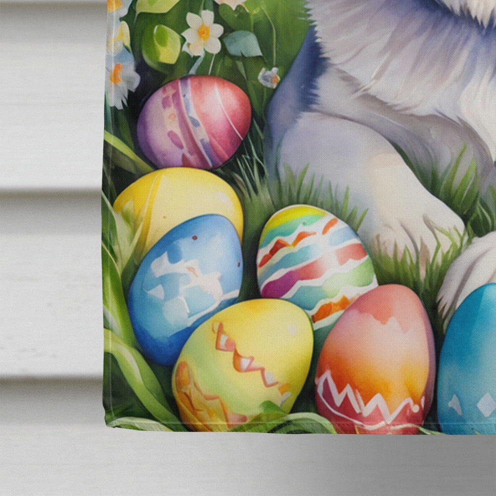 Siberian Husky Easter Egg Hunt House Flag