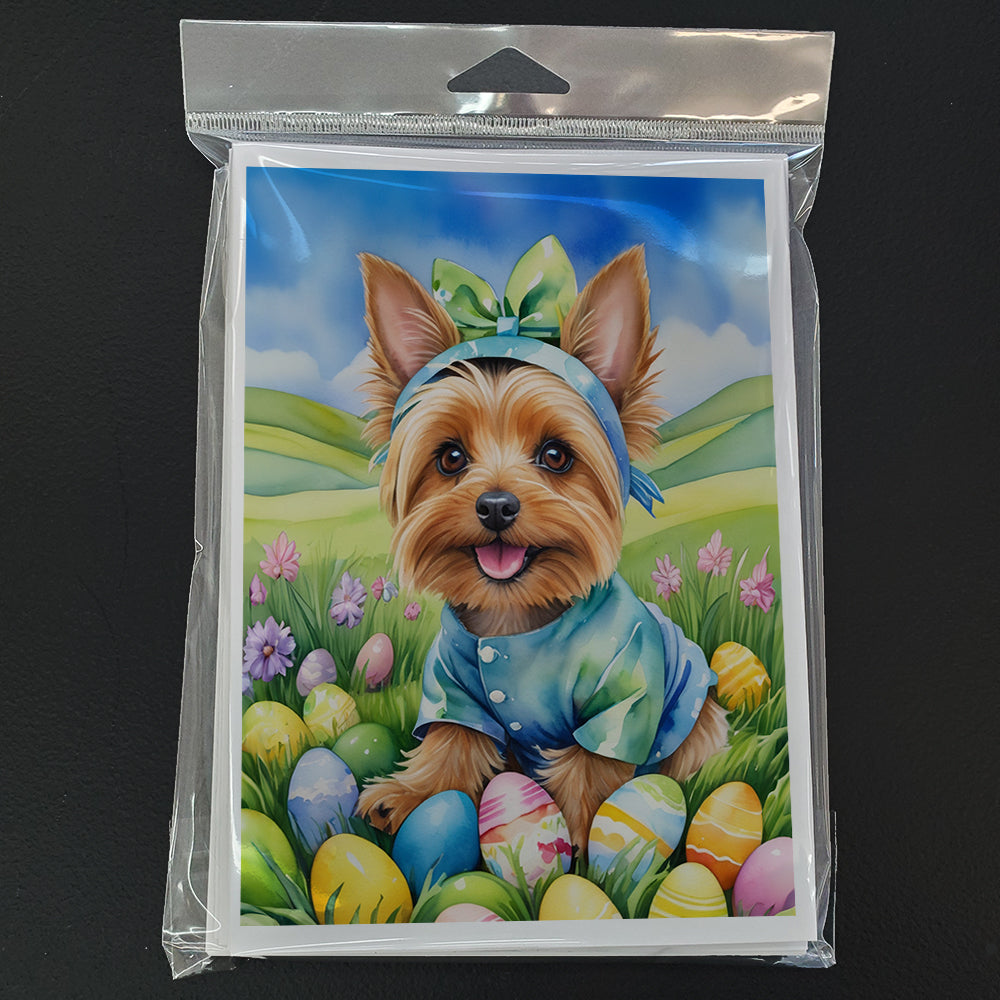 Silky Terrier Easter Egg Hunt Greeting Cards Pack of 8