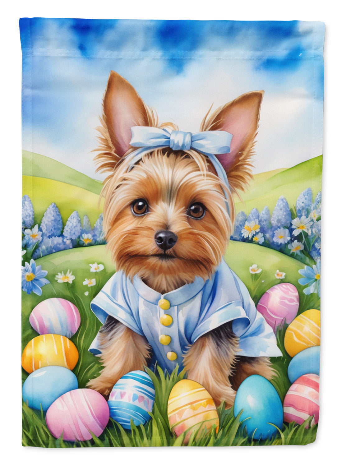 Buy this Silky Terrier Easter Egg Hunt House Flag