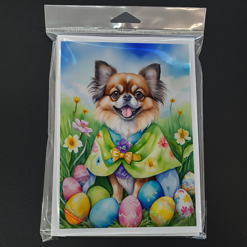 Tibetan Spaniel Easter Egg Hunt Greeting Cards Pack of 8