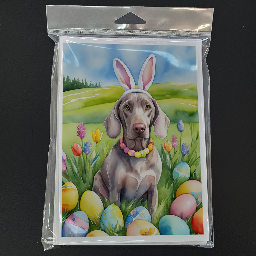 Weimaraner Easter Egg Hunt Greeting Cards Pack of 8