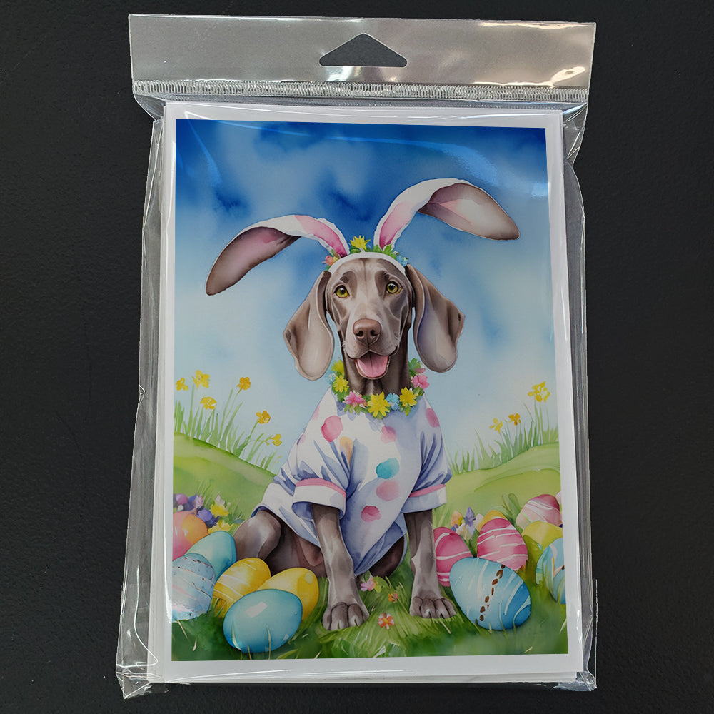 Weimaraner Easter Egg Hunt Greeting Cards Pack of 8