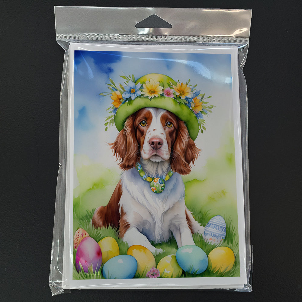 Welsh Springer Spaniel Easter Egg Hunt Greeting Cards Pack of 8