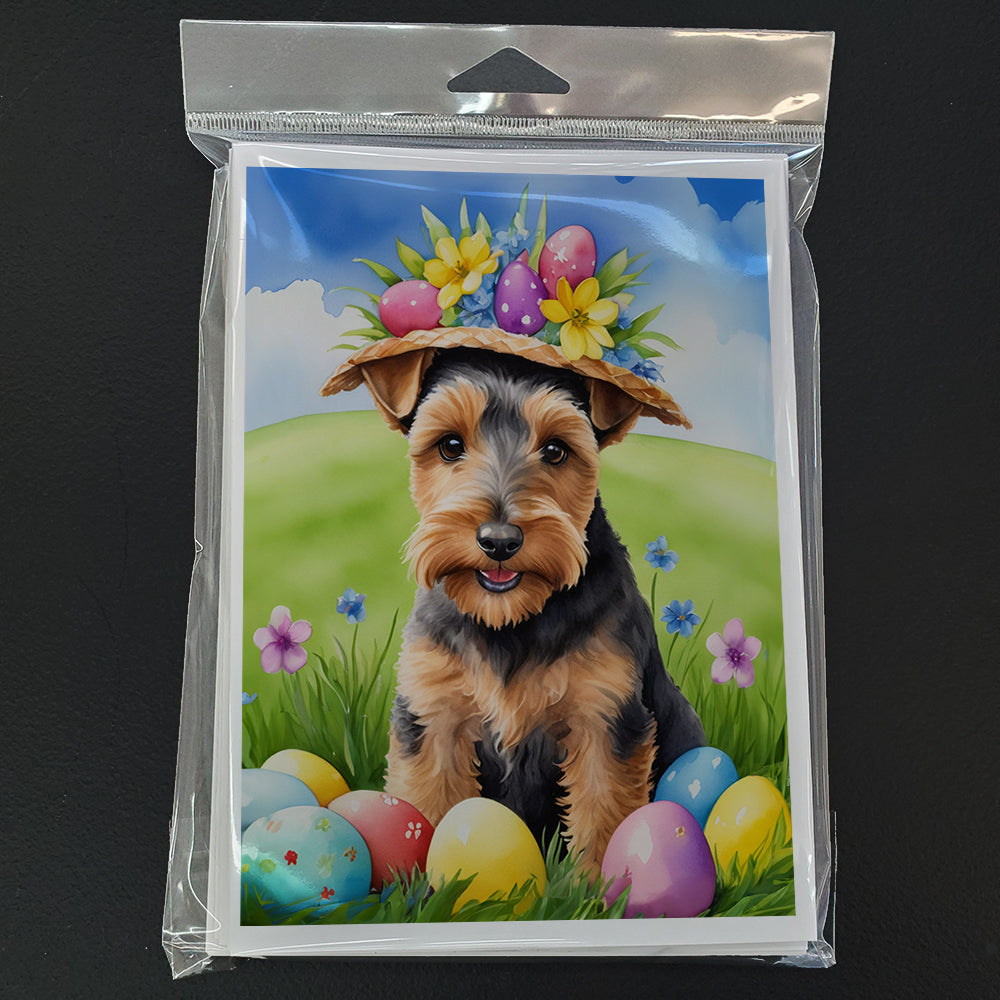 Welsh Terrier Easter Egg Hunt Greeting Cards Pack of 8