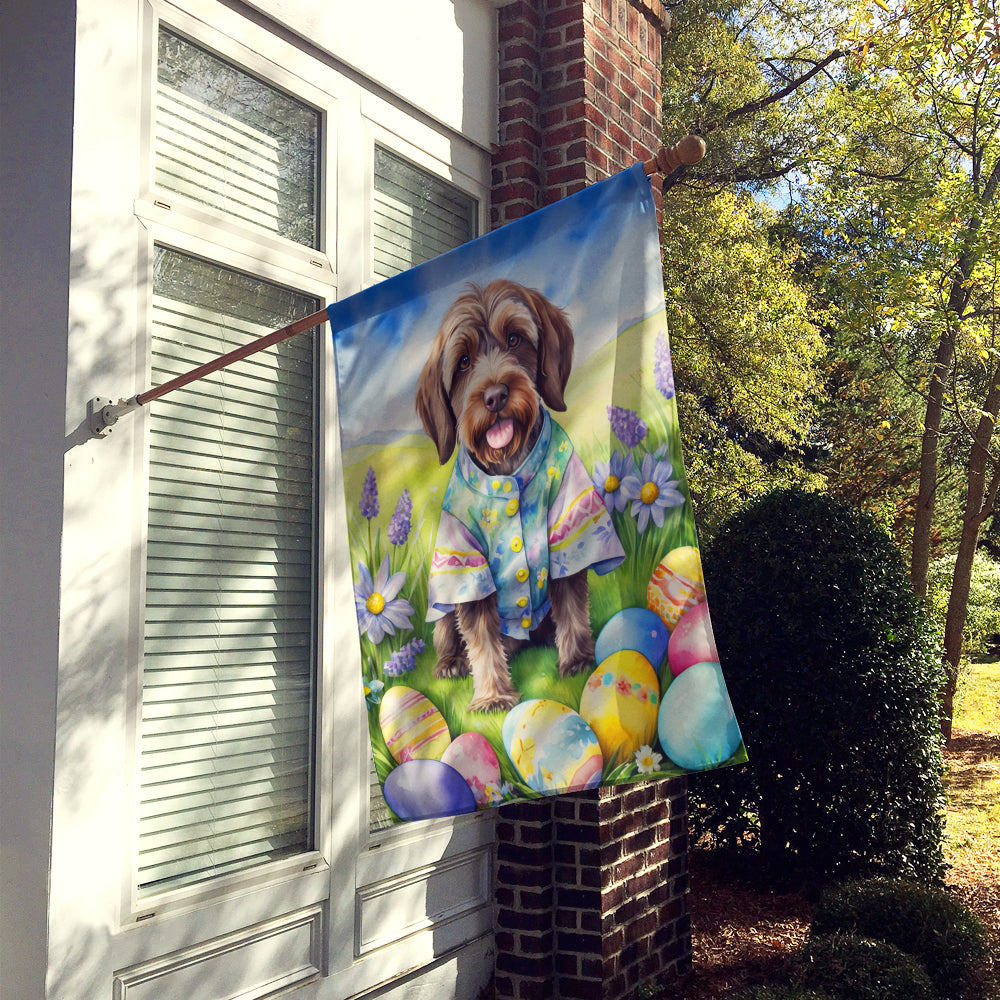 Buy this Wirehaired Pointing Griffon Easter Egg Hunt House Flag