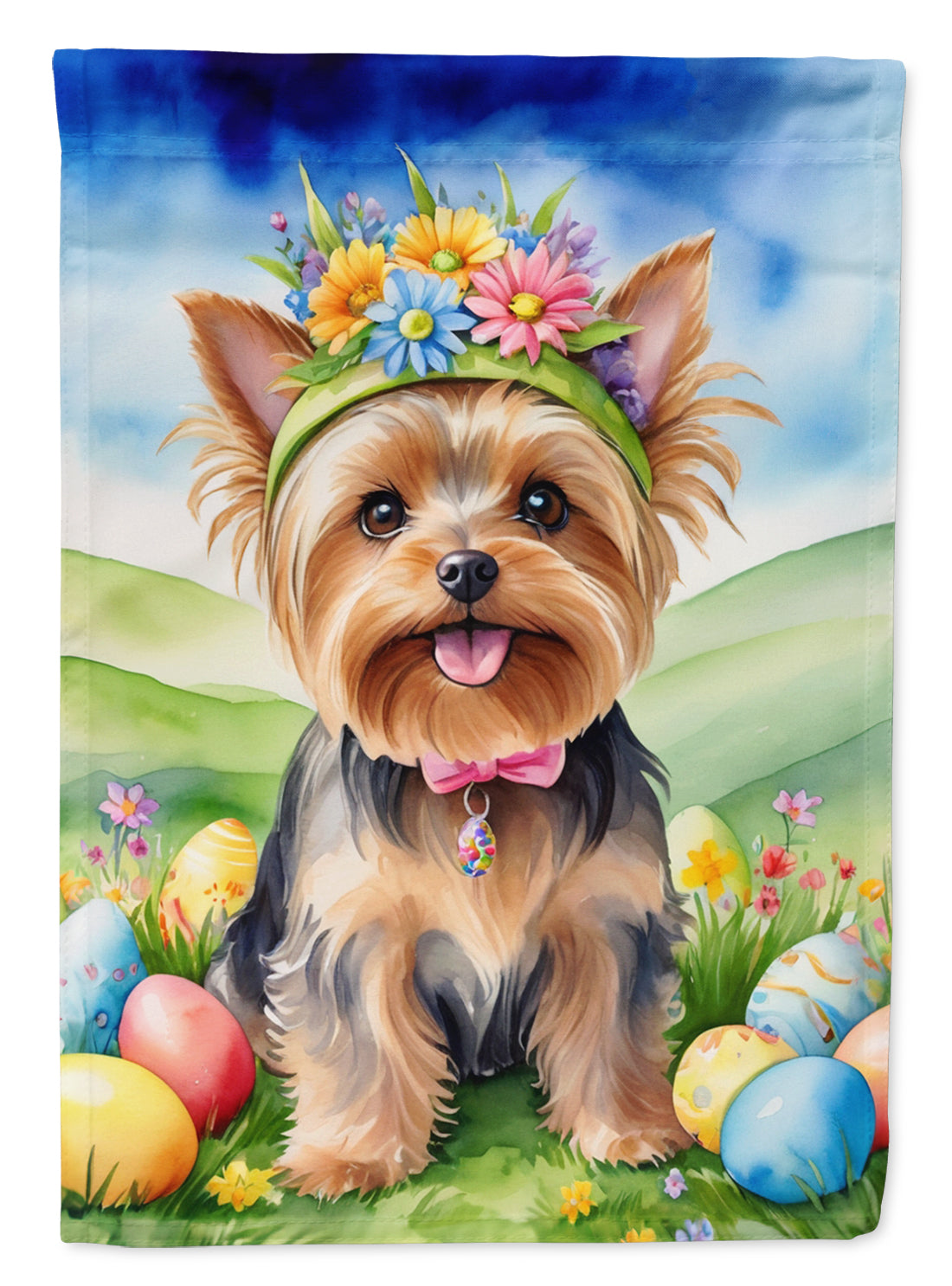 Buy this Yorkshire Terrier Easter Egg Hunt Garden Flag