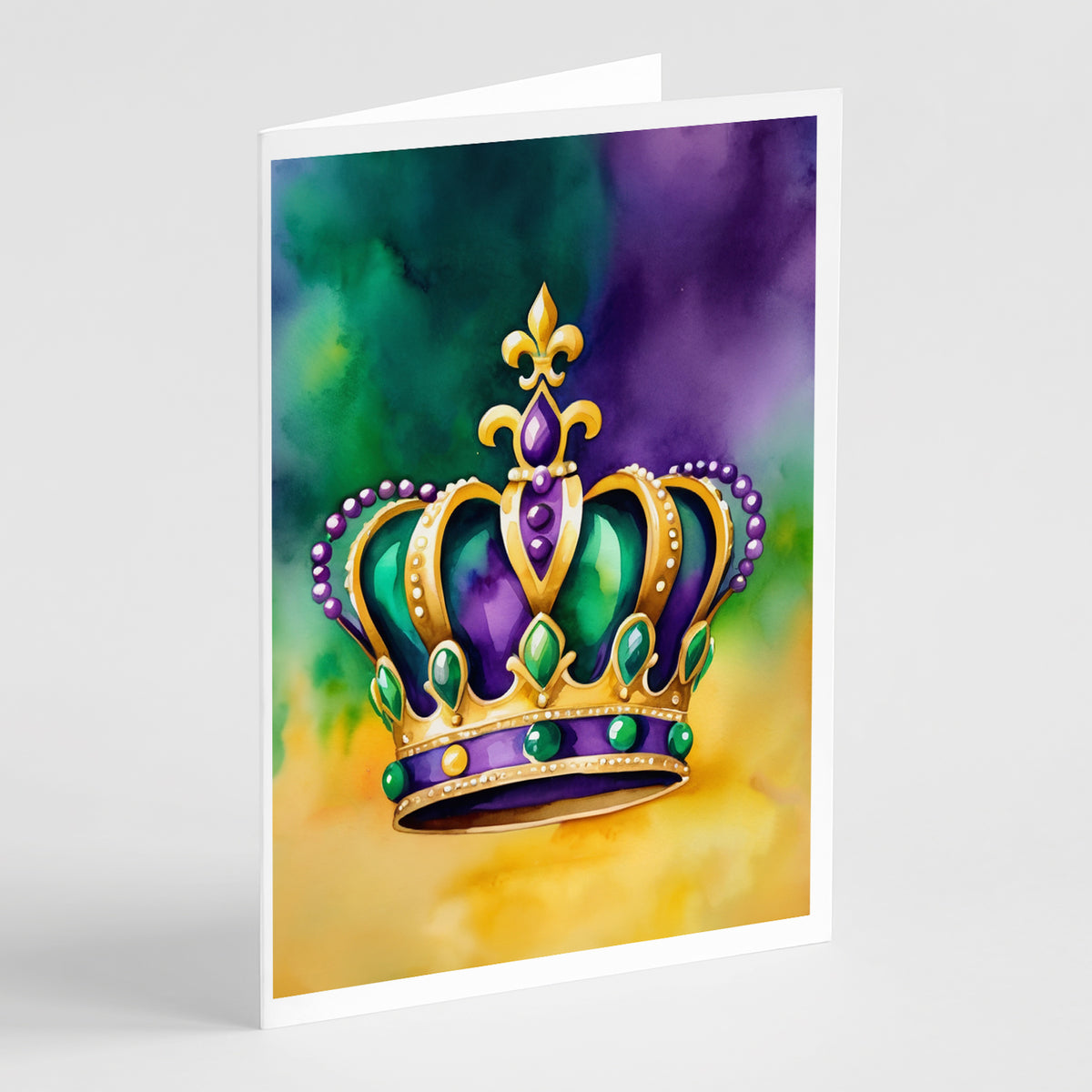 Buy this King&#39;s Mardi Gras Crown Greeting Cards Pack of 8