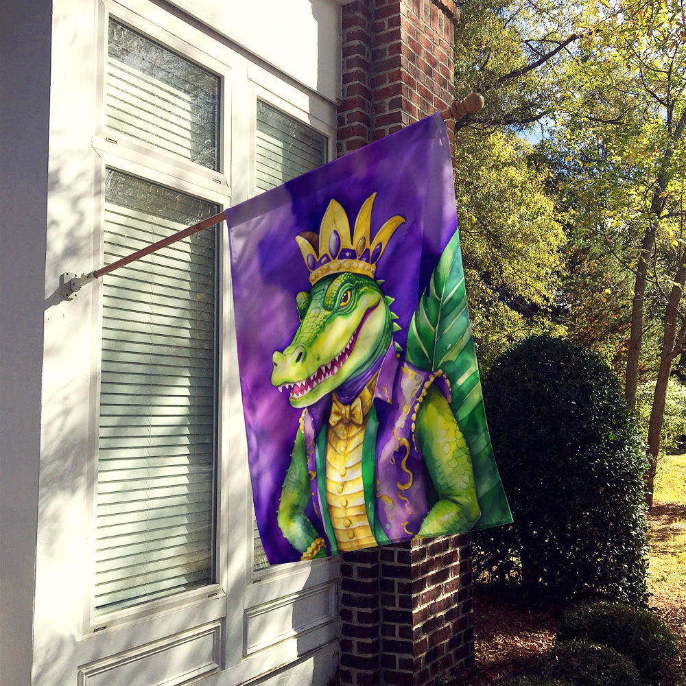 Alligator King of Mardi Gras House Flag