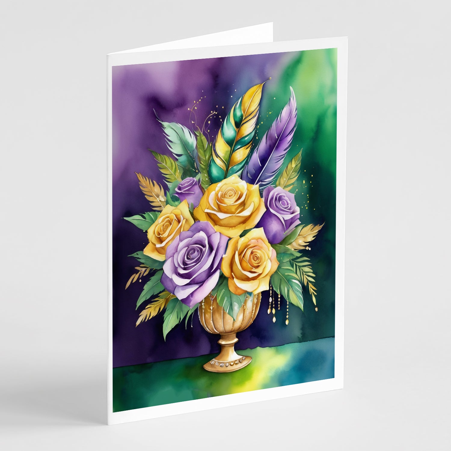 Buy this Flowers Mardi Gras Greeting Cards Pack of 8