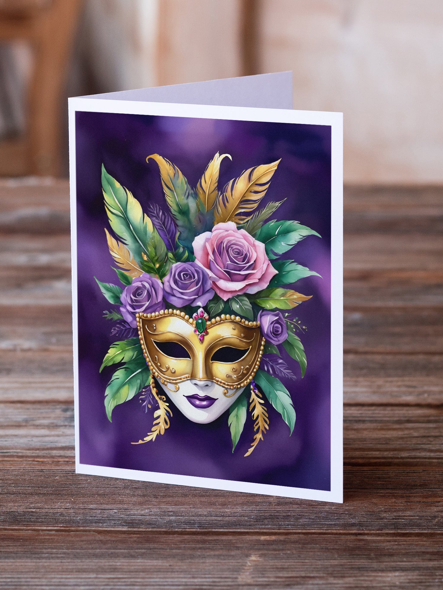 Buy this Mask Mardi Gras Greeting Cards Pack of 8