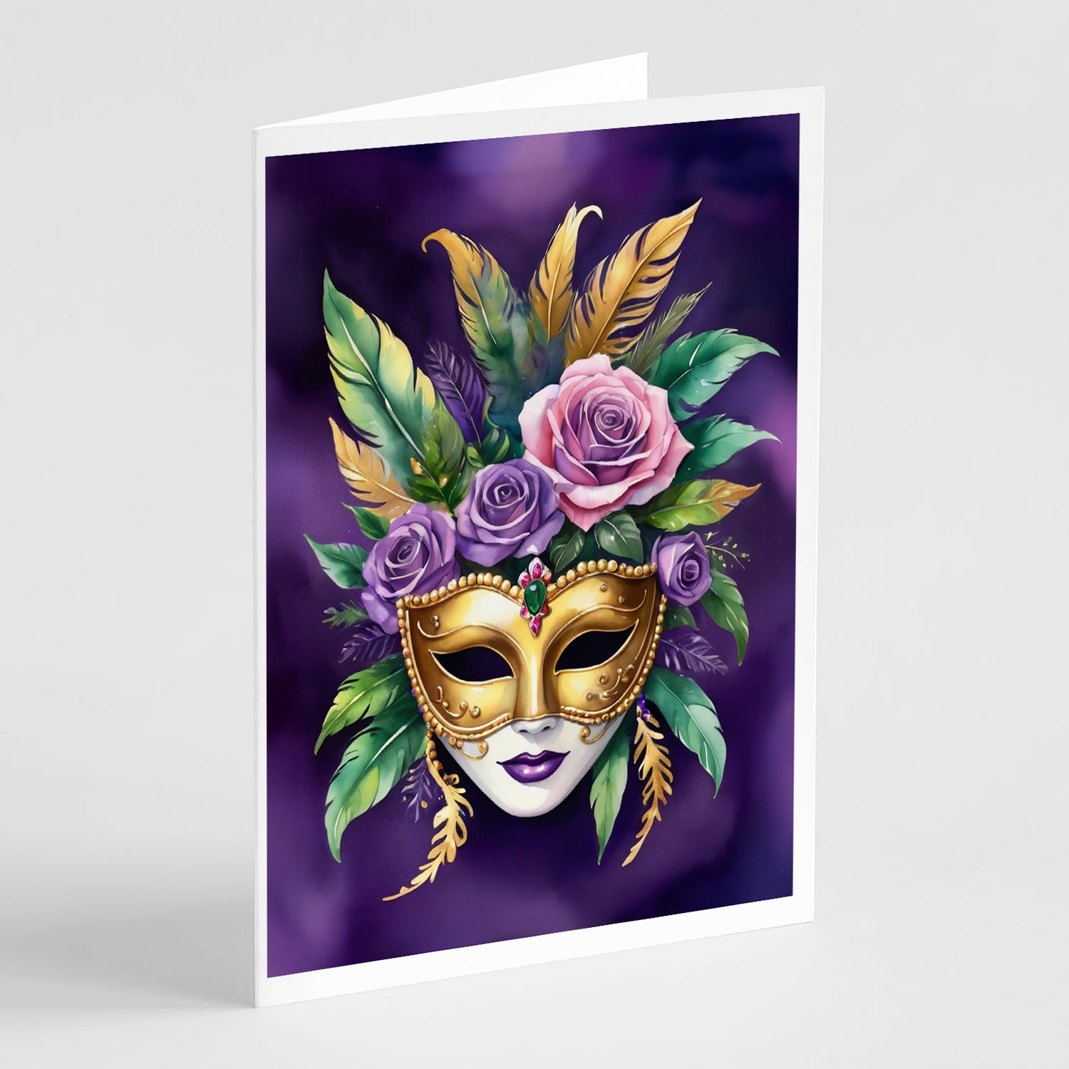Buy this Mask Mardi Gras Greeting Cards Pack of 8