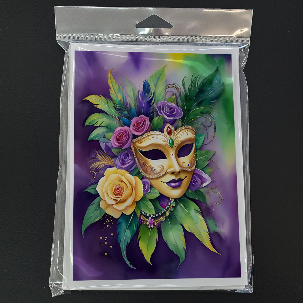 Mask Mardi Gras Greeting Cards Pack of 8