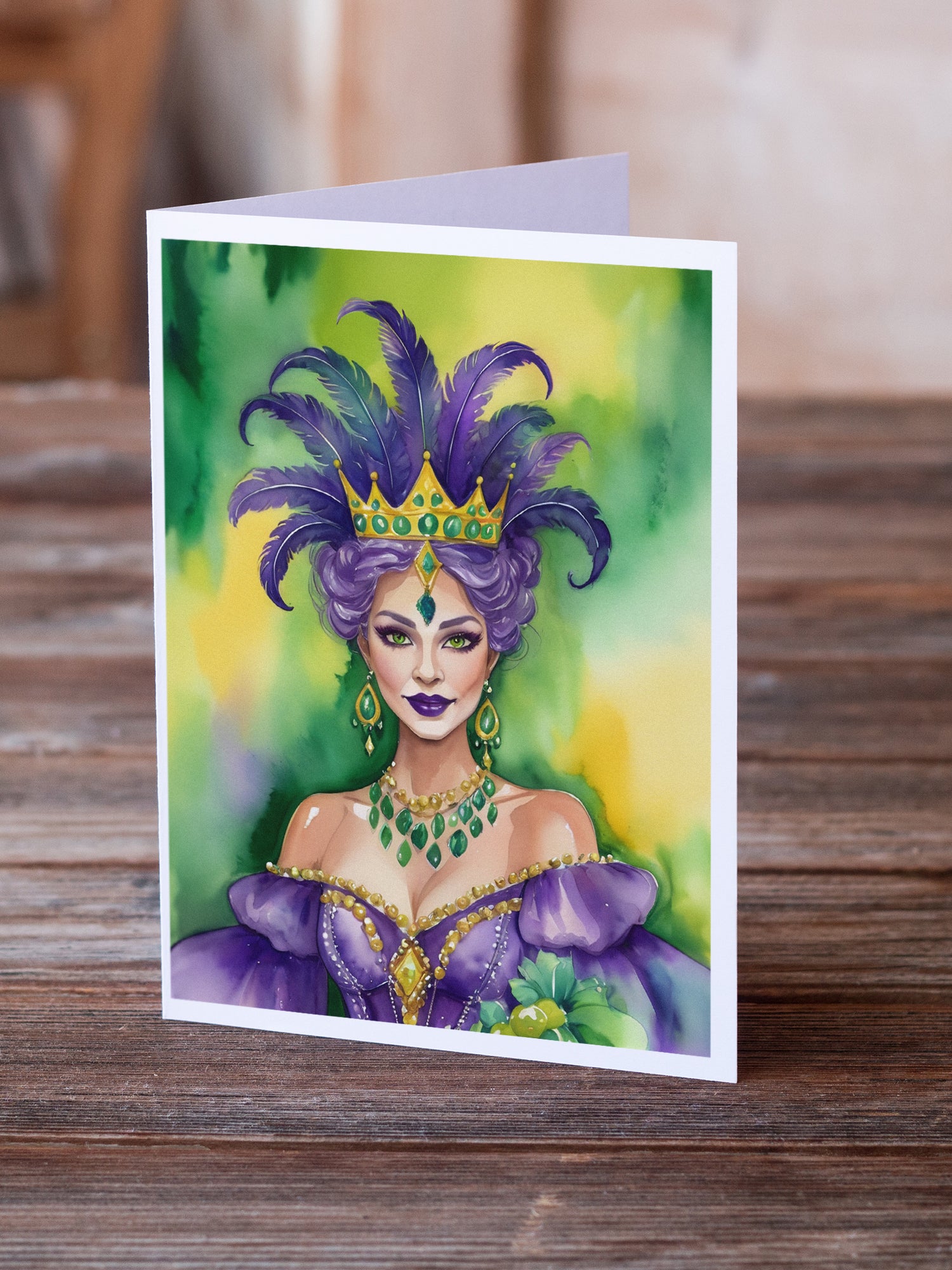 Buy this Queen of Mardi Gras Greeting Cards Pack of 8