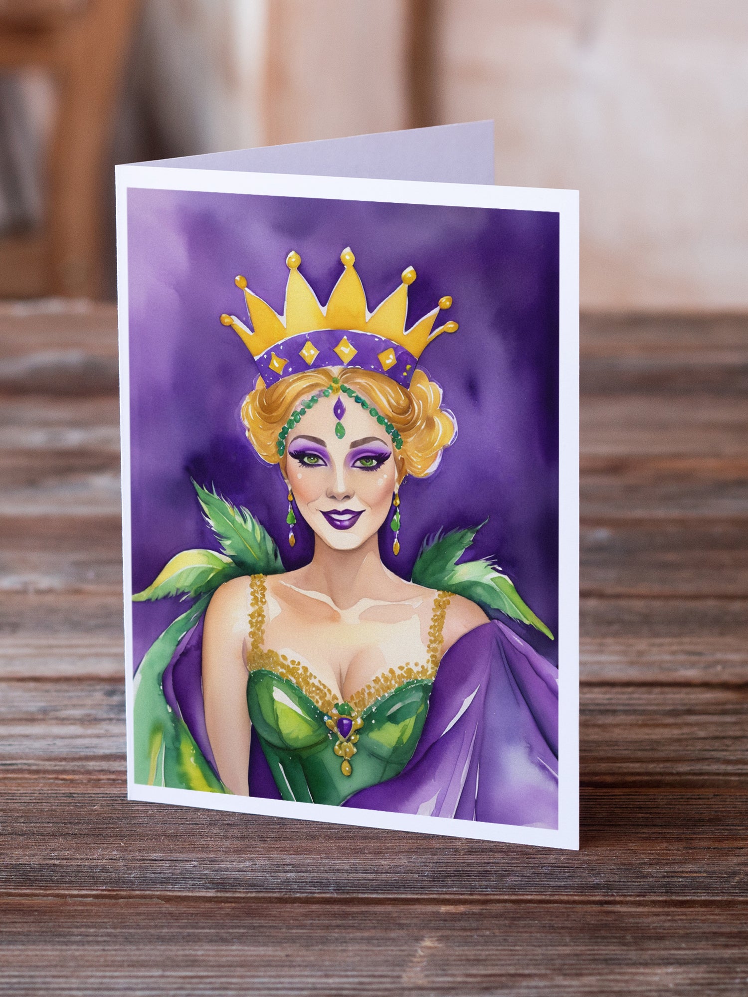Buy this Queen of Mardi Gras Greeting Cards Pack of 8