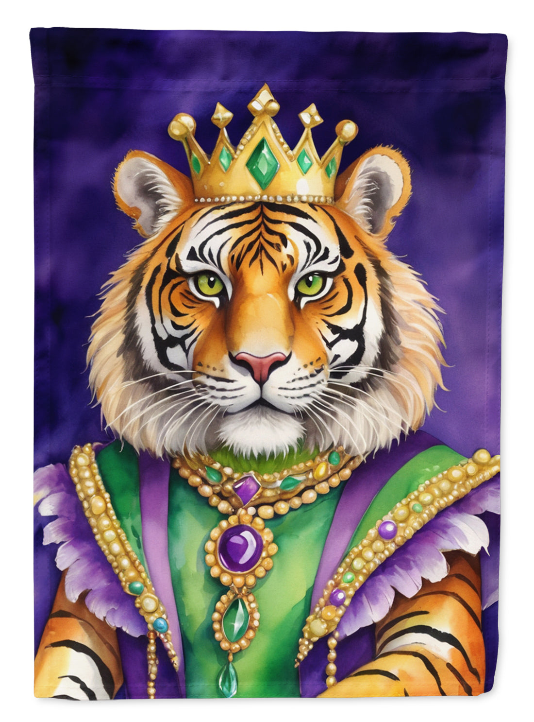 Buy this Tiger the King of Mardi Gras House Flag