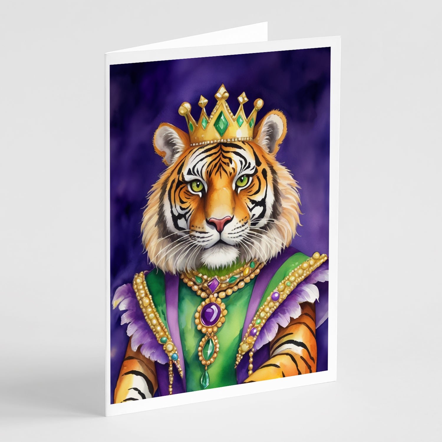 Buy this Tiger the King of Mardi Gras Greeting Cards Pack of 8