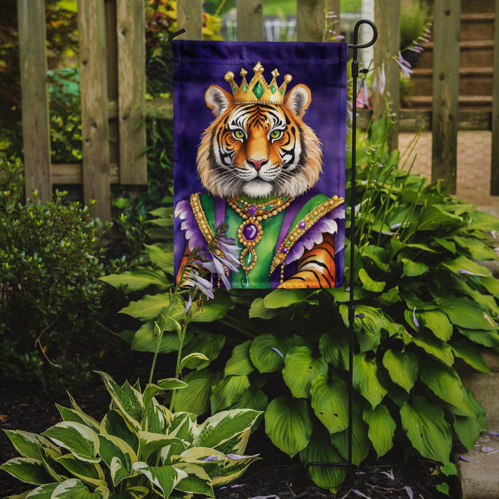 Tiger the King of Mardi Gras Garden Flag