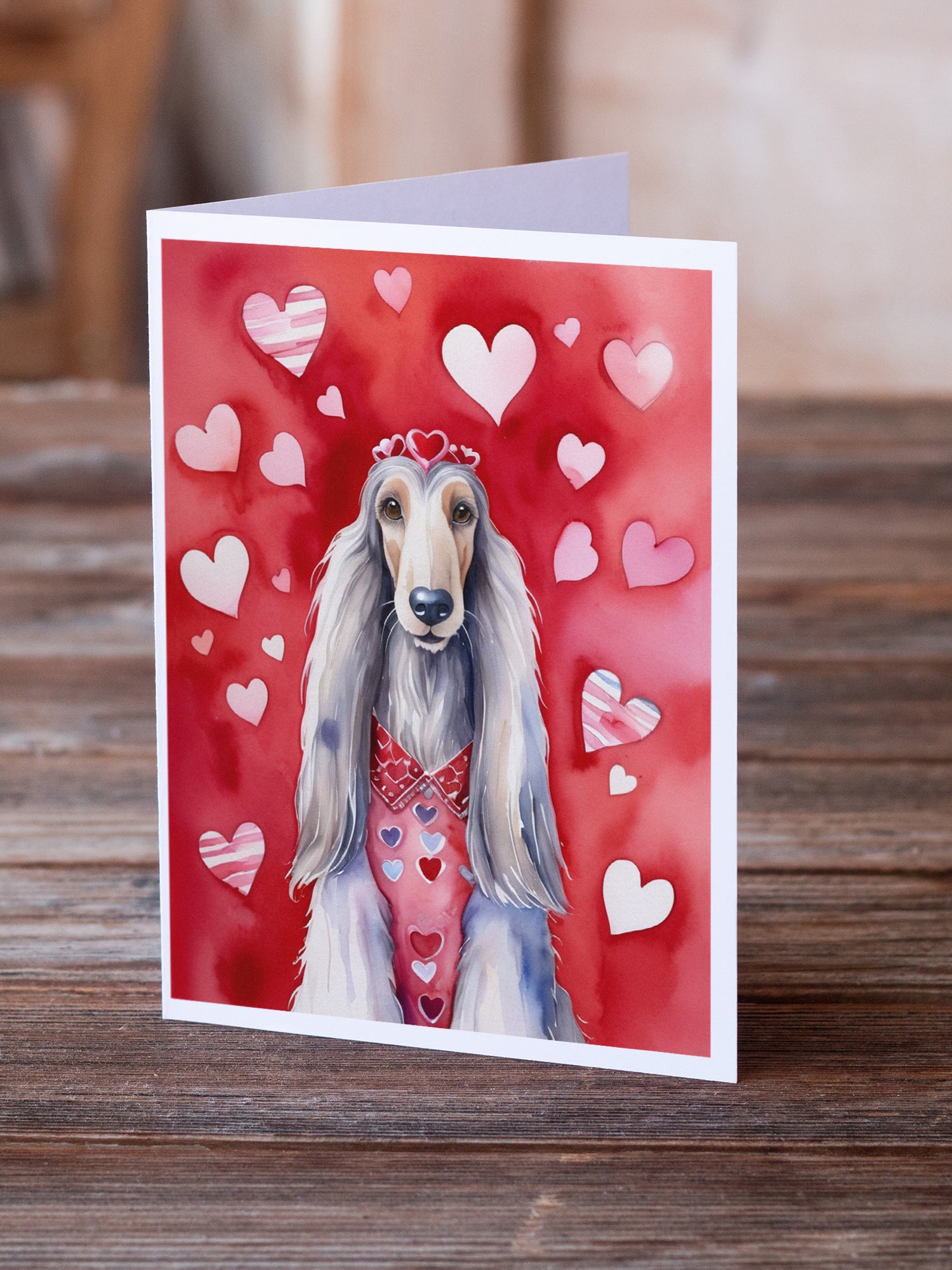 Buy this Afghan Hound My Valentine Greeting Cards Pack of 8