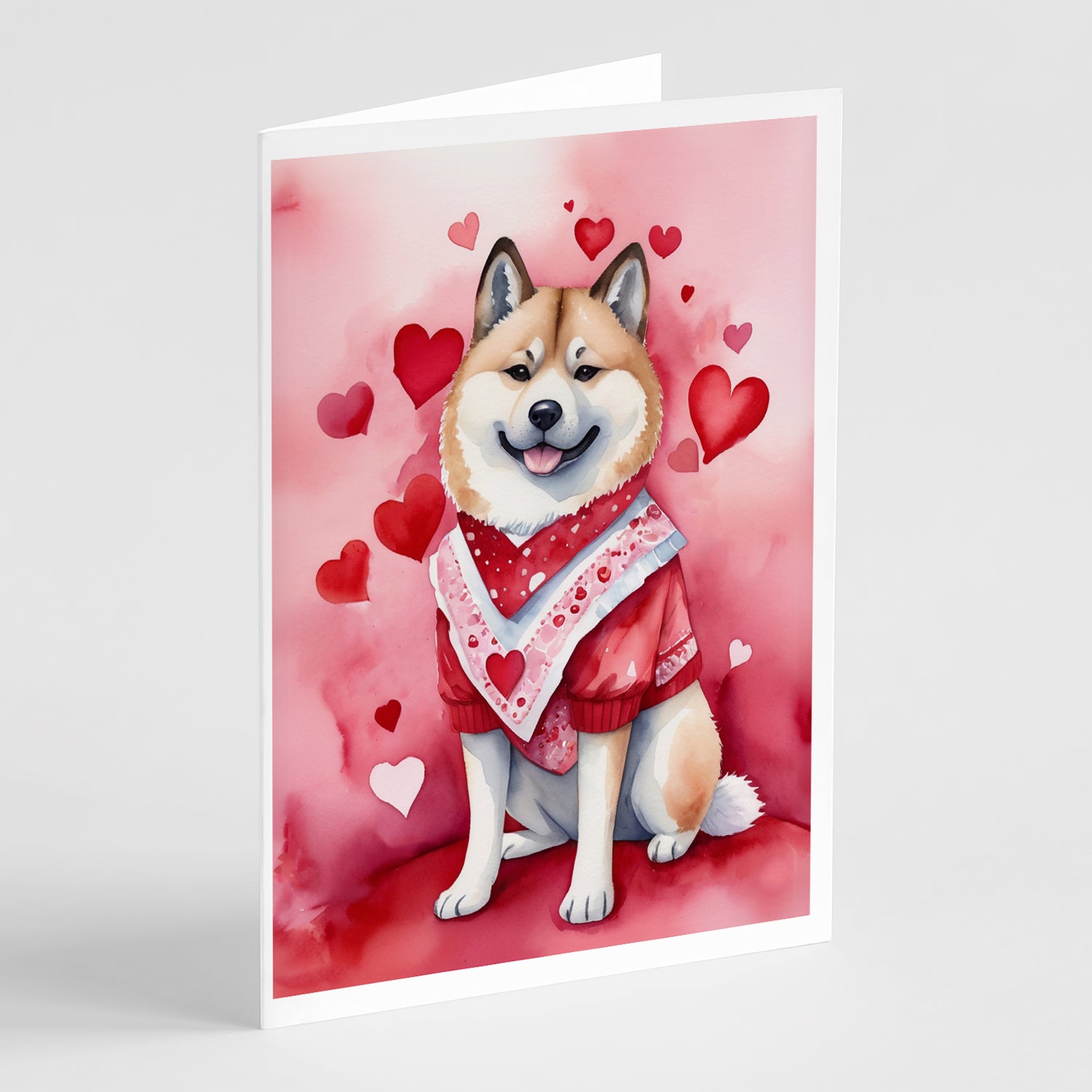Buy this Akita My Valentine Greeting Cards Pack of 8