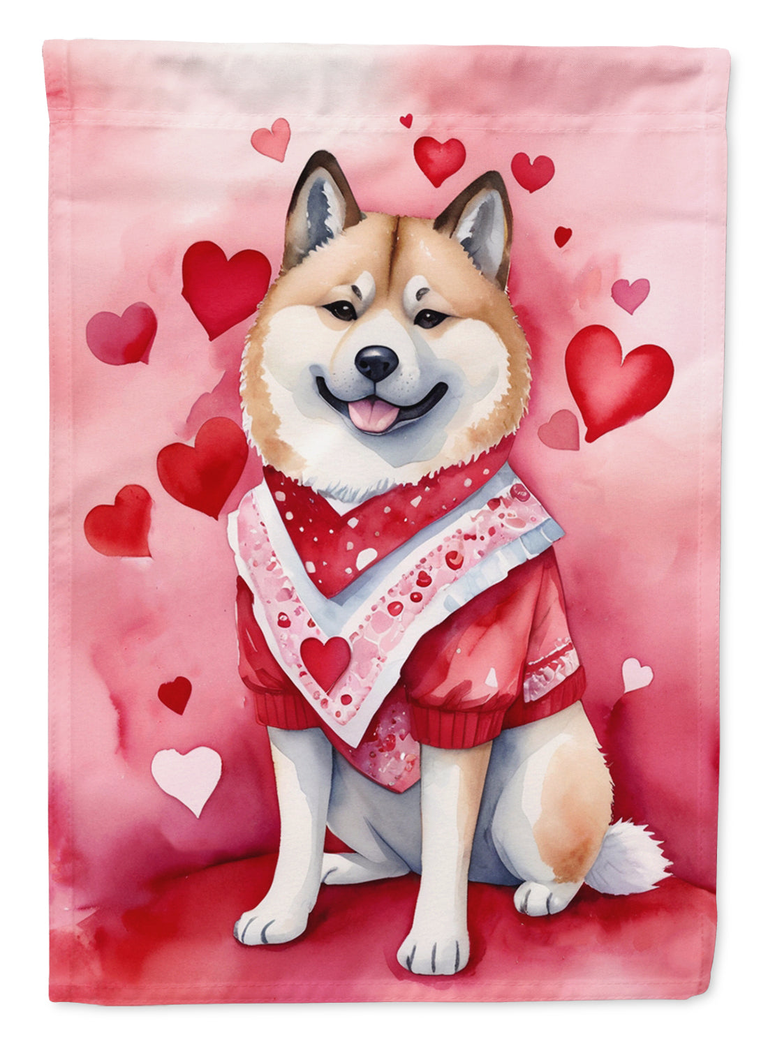 Buy this Akita My Valentine Garden Flag