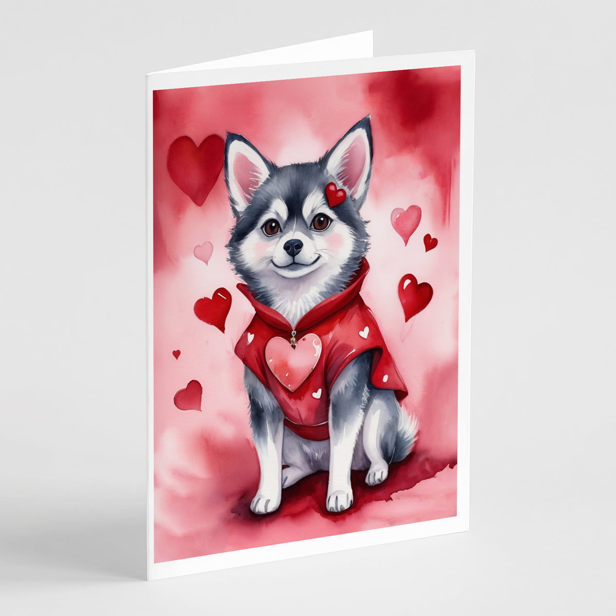 Buy this Alaskan Klee Kai My Valentine Greeting Cards Pack of 8