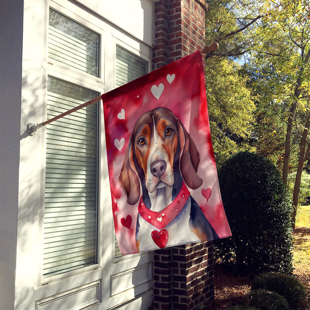 American English Coonhound My Valentine House Flag